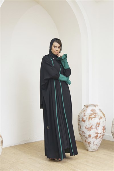 HEADLINE DETAIL ABAYA - YEŞİL MANŞET