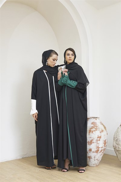HEADLINE DETAIL ABAYA - YEŞİL MANŞET