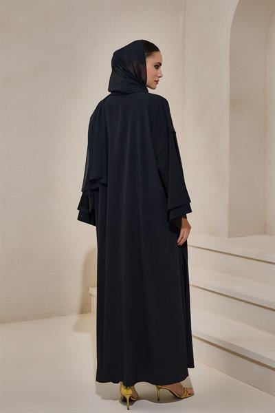 LAİLA CREPE ABAYA SET BLACK