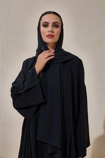 LAİLA CREPE ABAYA SET BLACK