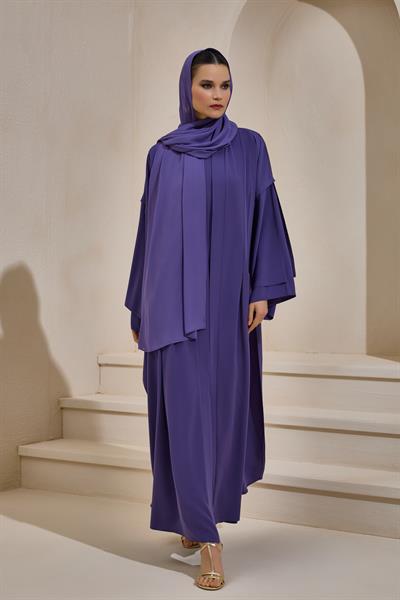 LAİLA CREPE ABAYA SET LAVENDER