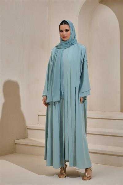 LAİLA CREPE ABAYA SET MINT GREEN