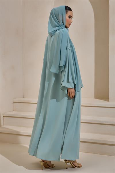 LAİLA CREPE ABAYA SET MINT GREEN