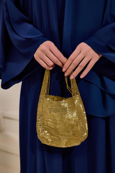 LAİLA CREPE ABAYA SET NAVY BLUE