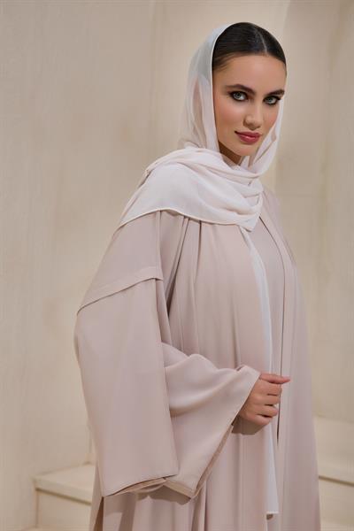 LAİLA CREPE ABAYA SET POWDER