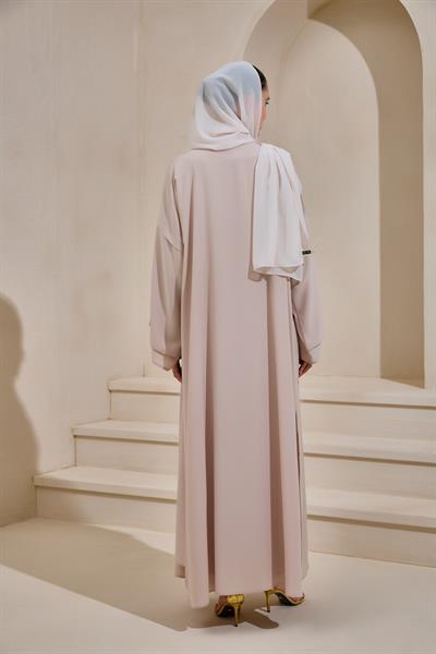 LAİLA CREPE ABAYA SET POWDER