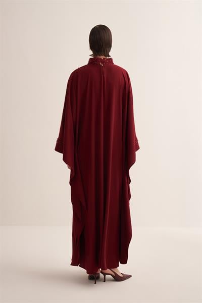 LILIES KAFTAN BURGUNDY