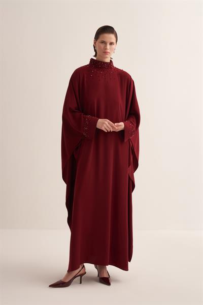 LILIES KAFTAN BURGUNDY
