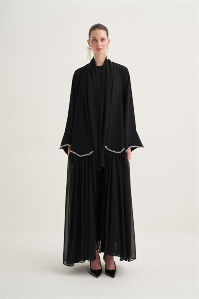 LINA CRYSTAL ABAYA BLACK