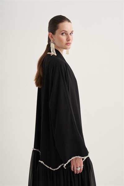 LINA CRYSTAL ABAYA BLACK