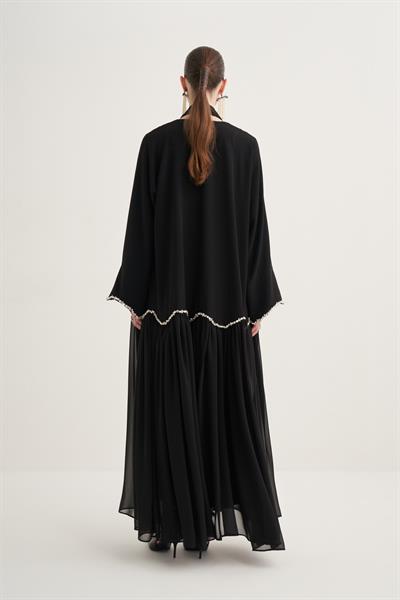 LINA CRYSTAL ABAYA BLACK