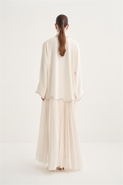 LINA CRYSTAL ABAYA CREAM