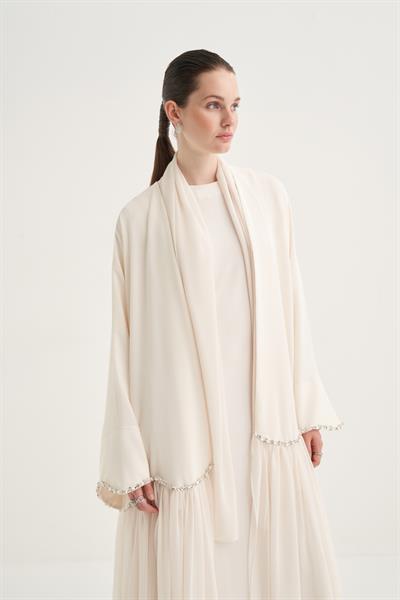 LINA CRYSTAL ABAYA CREAM