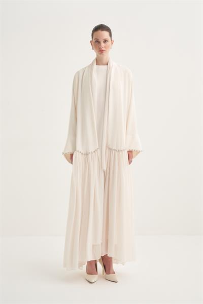 LINA CRYSTAL ABAYA CREAM