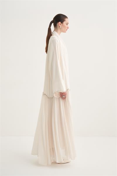 LINA CRYSTAL ABAYA CREAM