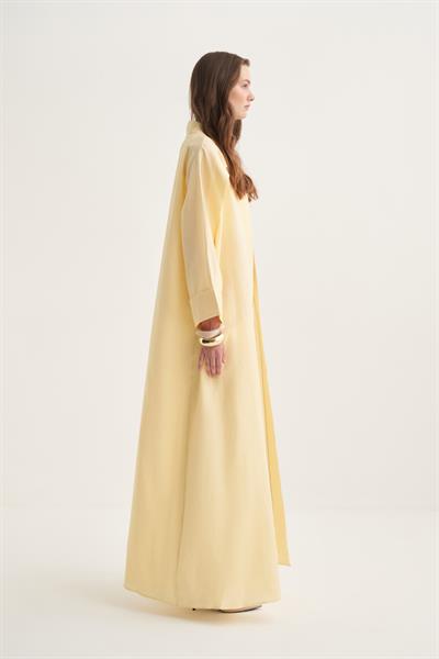 LINEN ABAYA YELLOW