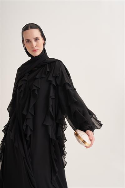 LOLA ABAYA & SCARF-BLACK