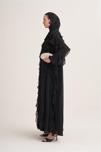 LOLA ABAYA & SCARF-BLACK