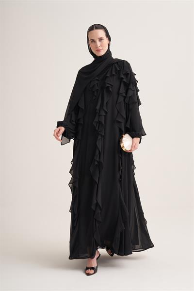 LOLA ABAYA & SCARF-BLACK
