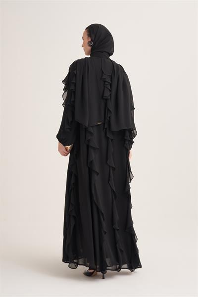 LOLA ABAYA & SCARF-BLACK