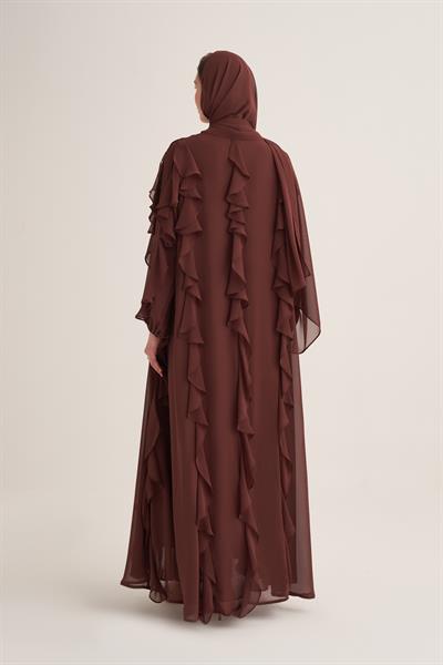 LOLA ABAYA & SCARF-BROWN