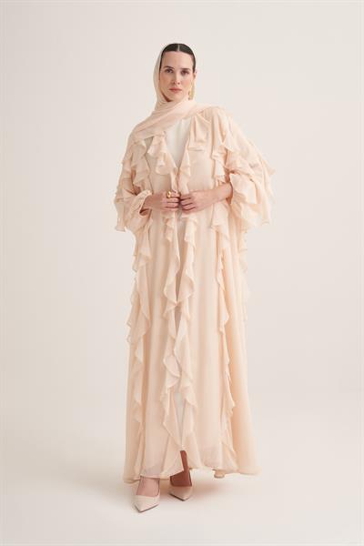 LOLA ABAYA & SCARF-LIGHT YELLOW