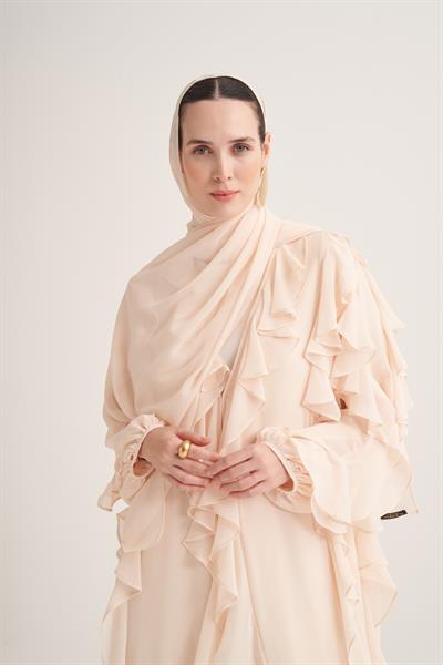LOLA ABAYA & SCARF-LIGHT YELLOW
