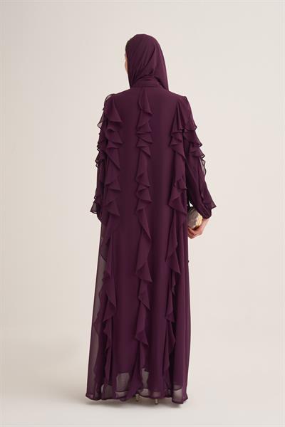 LOLA ABAYA & SCARF-PURPLE