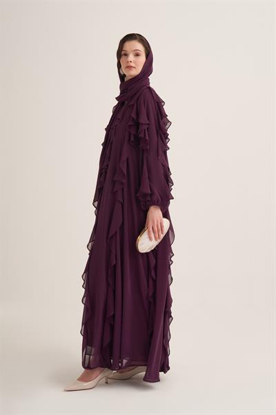 LOLA ABAYA & SCARF-PURPLE
