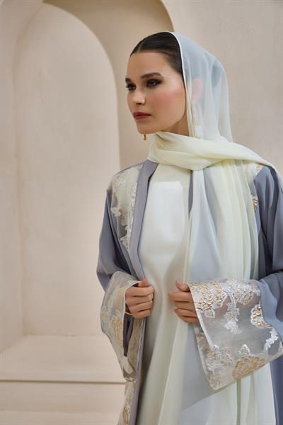 MARIA ABAYA SET GRAY