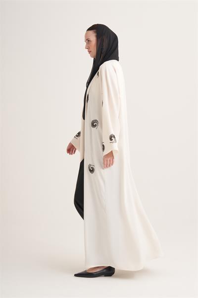MAYSA  ABAYA & SCARF-CREAM