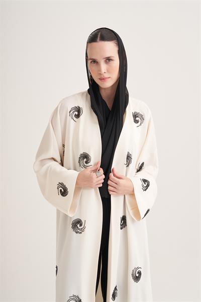 MAYSA  ABAYA & SCARF-CREAM