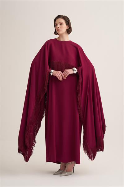 MILENA CAPE & DRESS - CHERRY