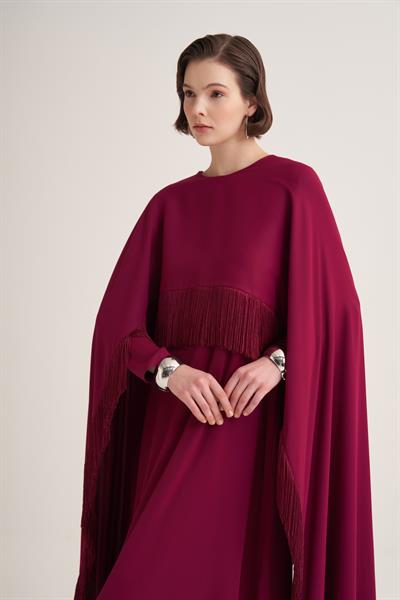 MILENA CAPE & DRESS - CHERRY