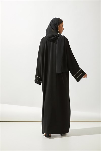 MOON LIGHT ABAYA HANDMADE-BLACK