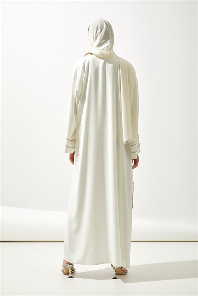 MOON LIGHT ABAYA HANDMADE-WHITE