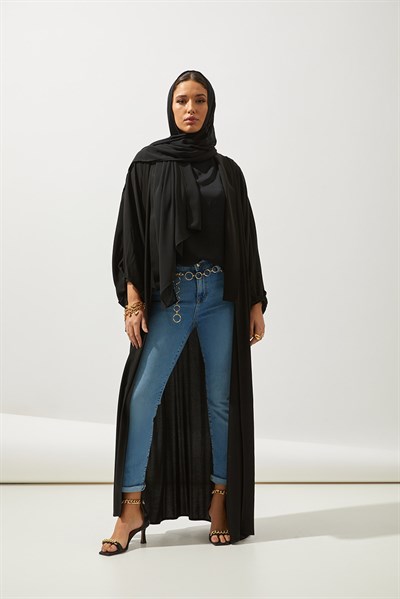 NATURAL ABAYA-BLACK