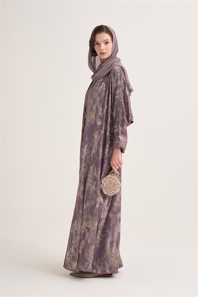 NESS ABAYA & SCARF-DARK MINK