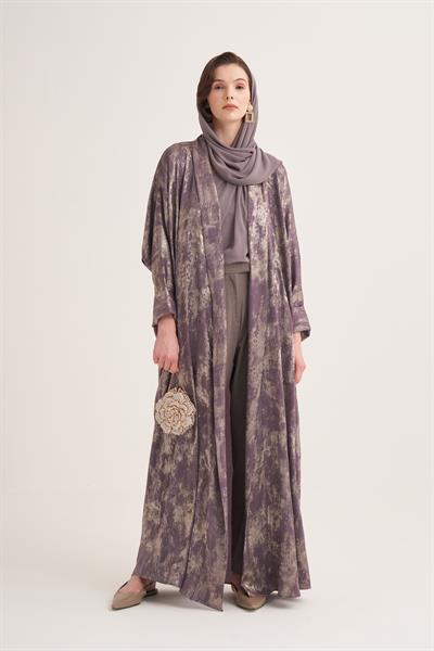 NESS ABAYA & SCARF-DARK MINK