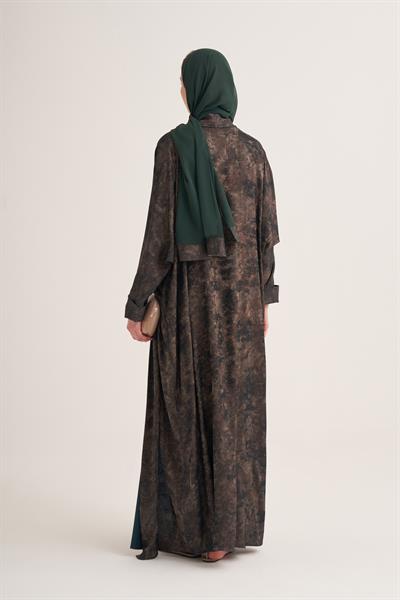 NESS ABAYA & SCARF-GREEN MIX