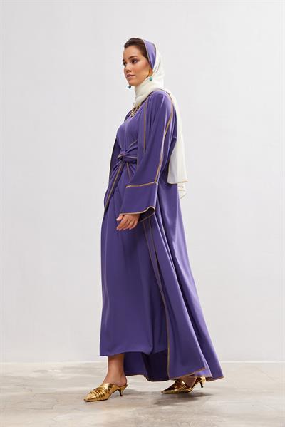 New Line Abaya Dress Set - LAVENDER