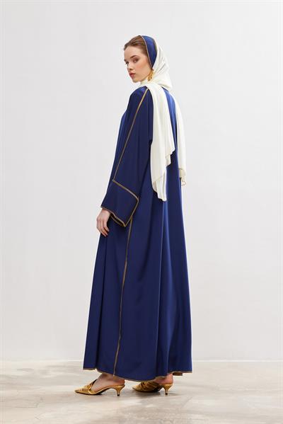 New Line Abaya Dress Set - NAVY BLUE