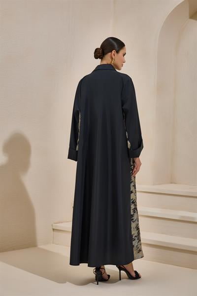 NORAH TAFFETA ABAYA BLACK