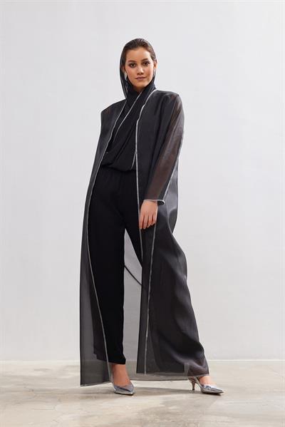 Organza Abaya - BLACK