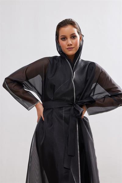 Organza Abaya - BLACK