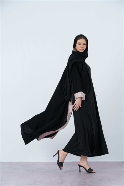 PALM ABAYA BLACK-POWDER