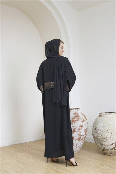 PAYET GARNİLİ ABAYA