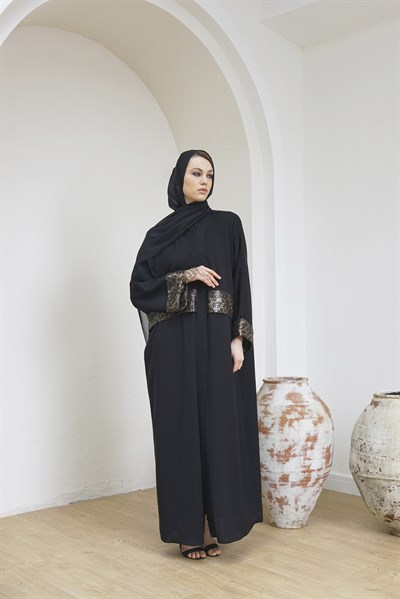 PAYET GARNİLİ ABAYA