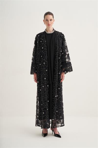 PEARL DREAM ABAYA & SCARF BLACK