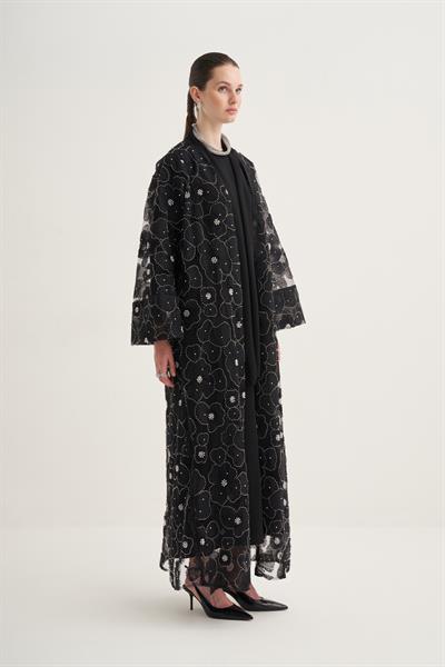 PEARL DREAM ABAYA & SCARF BLACK